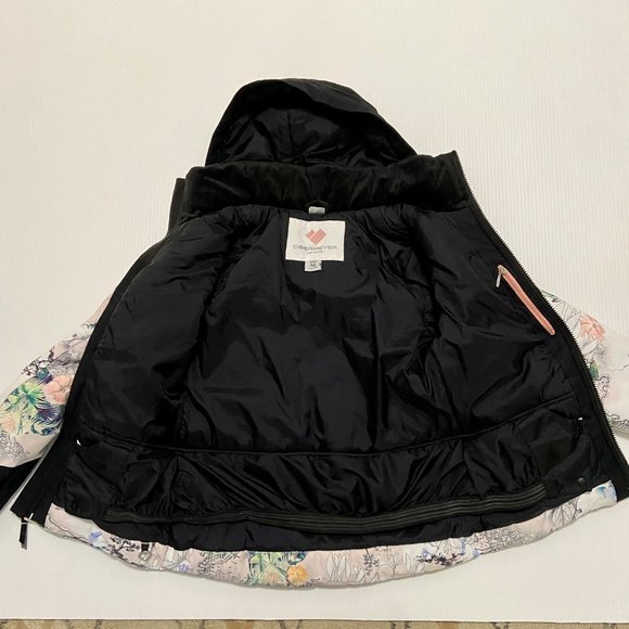 Obermeyer Girls Ski Jacket - Black, Pink size 10 - 12 - Picture 9 of 12